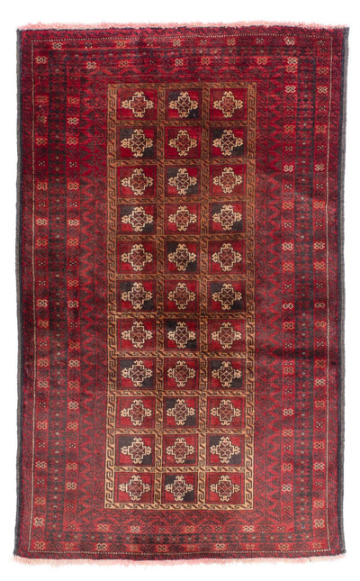 Belutsch Teppich 97x150cm - Orientteppich - dunkelrot