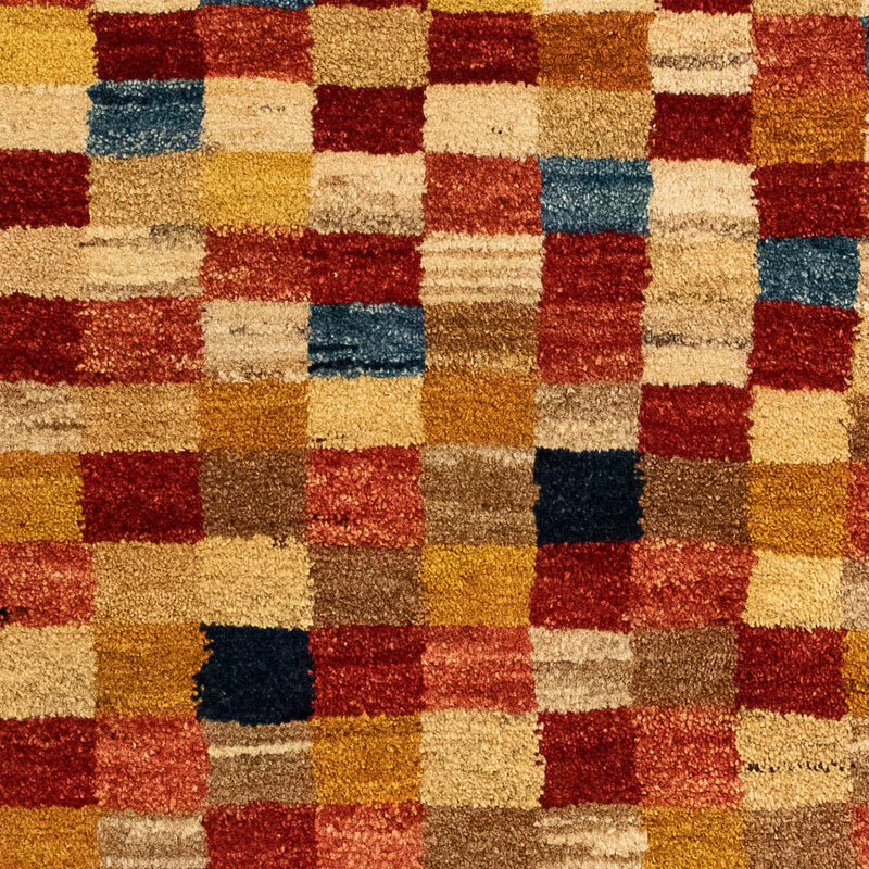 Gabbeh Persisch Teppich 72x139cm - Perserteppich Wollteppich - dunkelrot