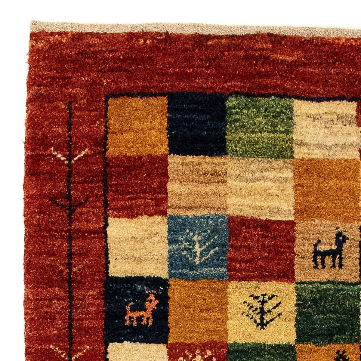 Gabbeh Persisch Teppich 72x136cm - Perserteppich Wollteppich