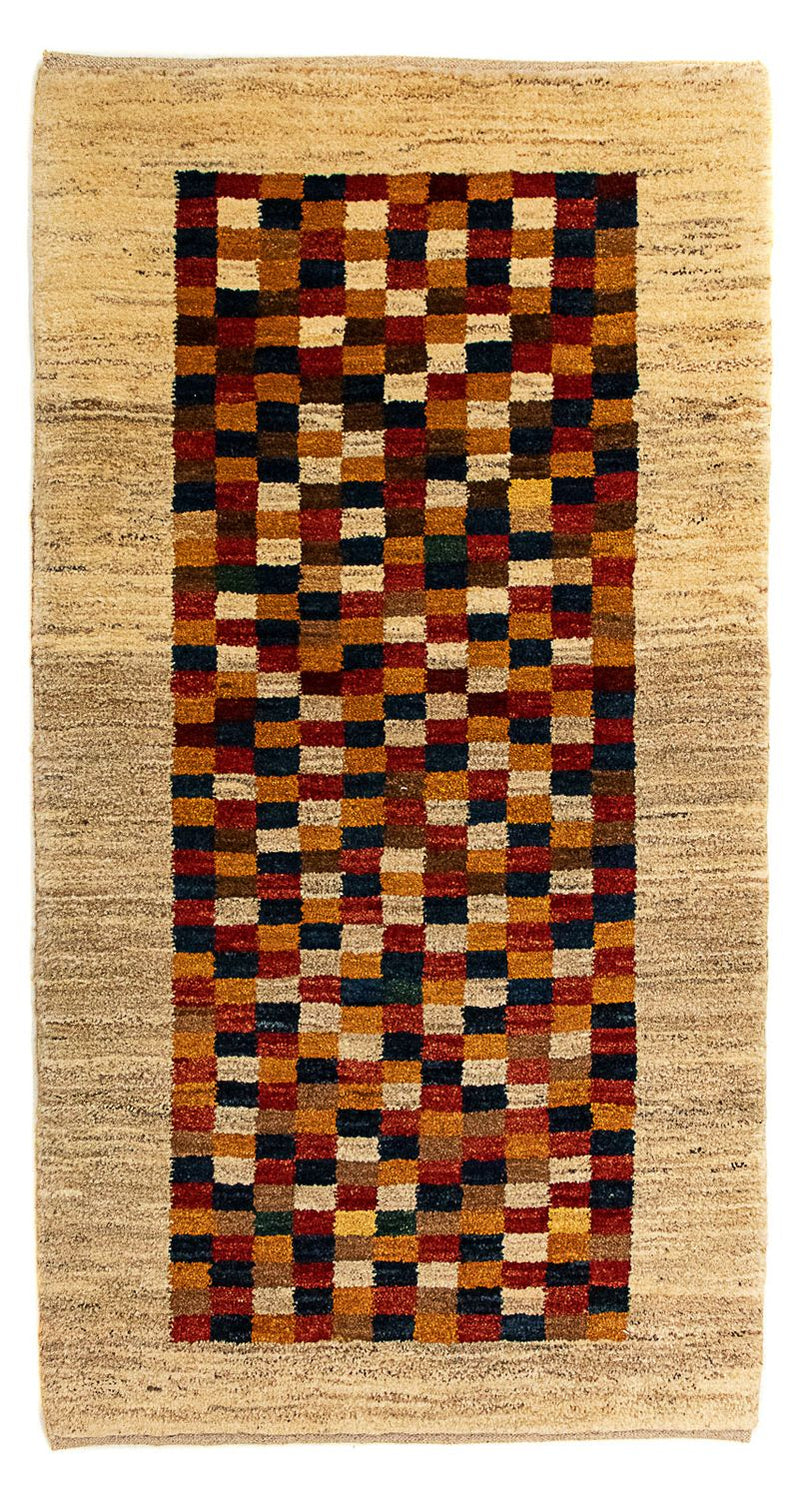 Gabbeh Persisch Teppich 72x138cm - Perserteppich Wollteppich - beige