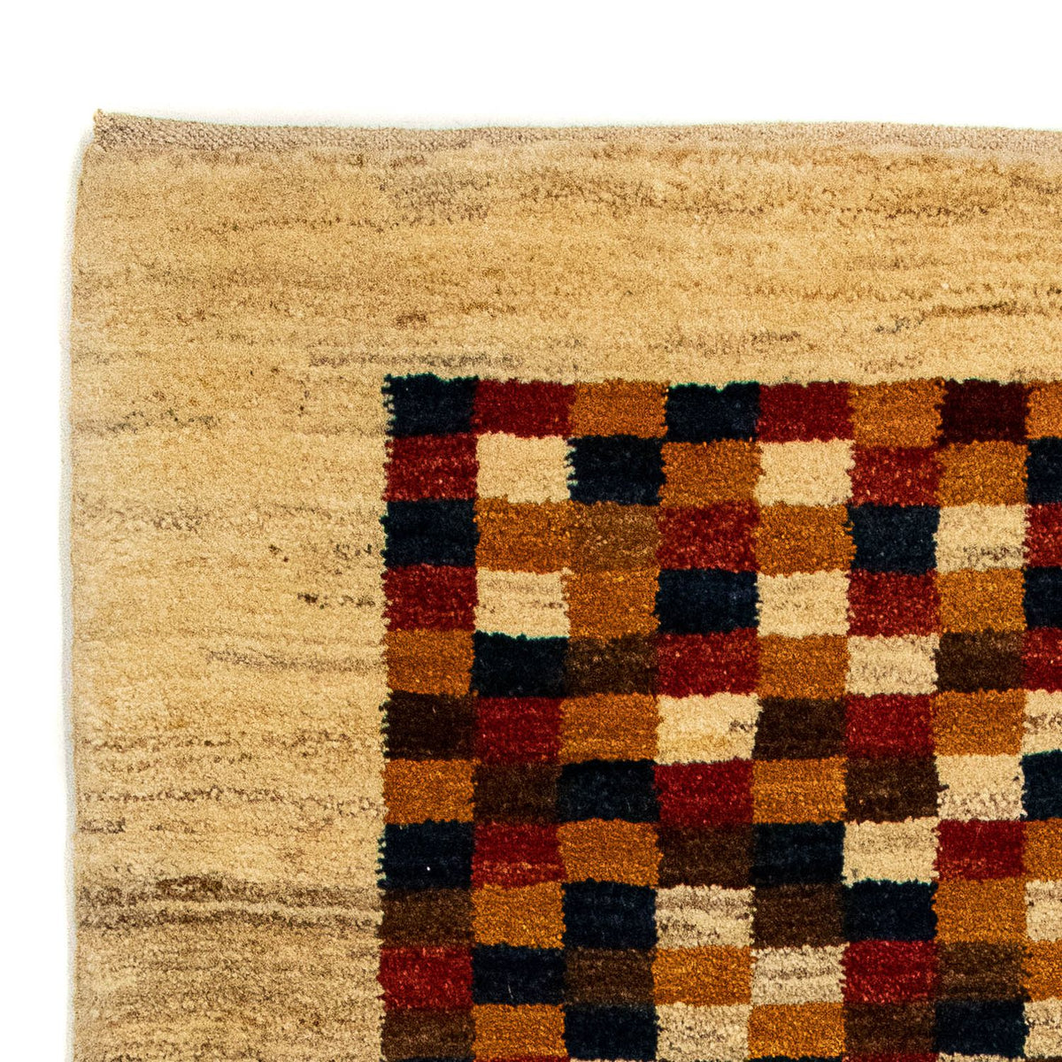 Gabbeh Persisch Teppich 72x138cm - Perserteppich Wollteppich - beige