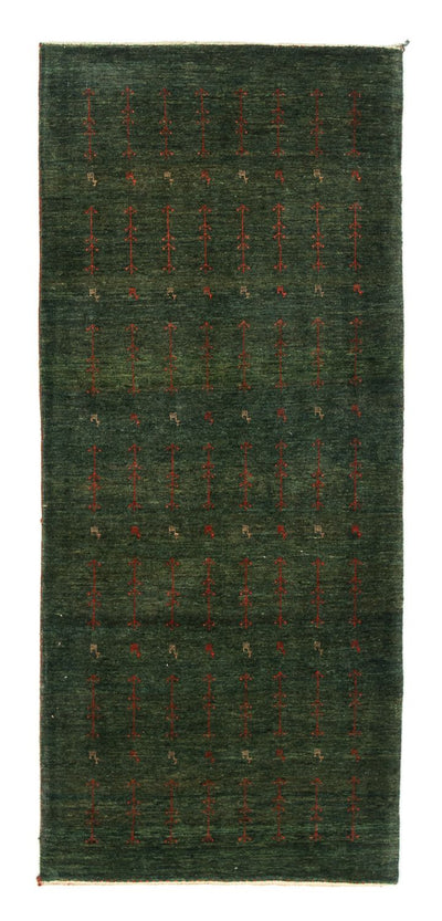 Loribaft Teppich Perser 87x209cm - Orientteppich - grün