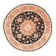 Täbriz - 50 Raj Teppich 153x153cm - Perserteppich - dunkelblau