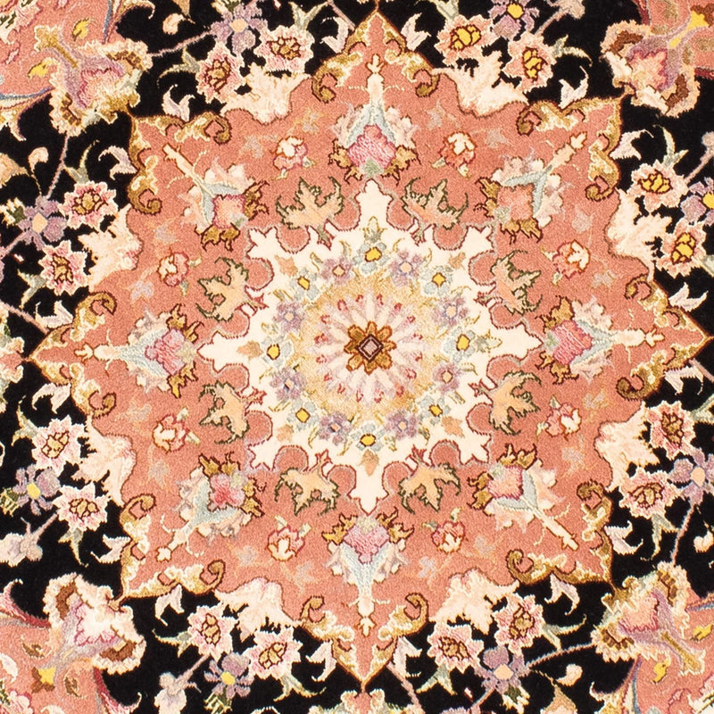 Täbriz - 50 Raj Teppich 153x153cm - Perserteppich - dunkelblau