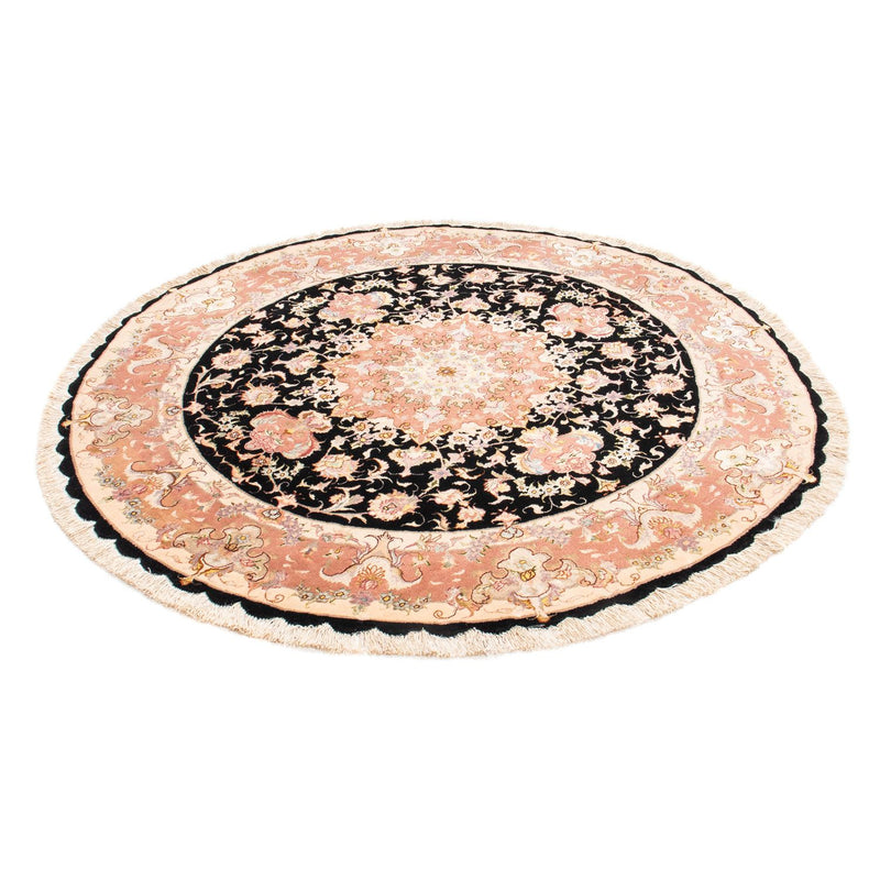 Täbriz - 50 Raj Teppich 153x153cm - Perserteppich - dunkelblau