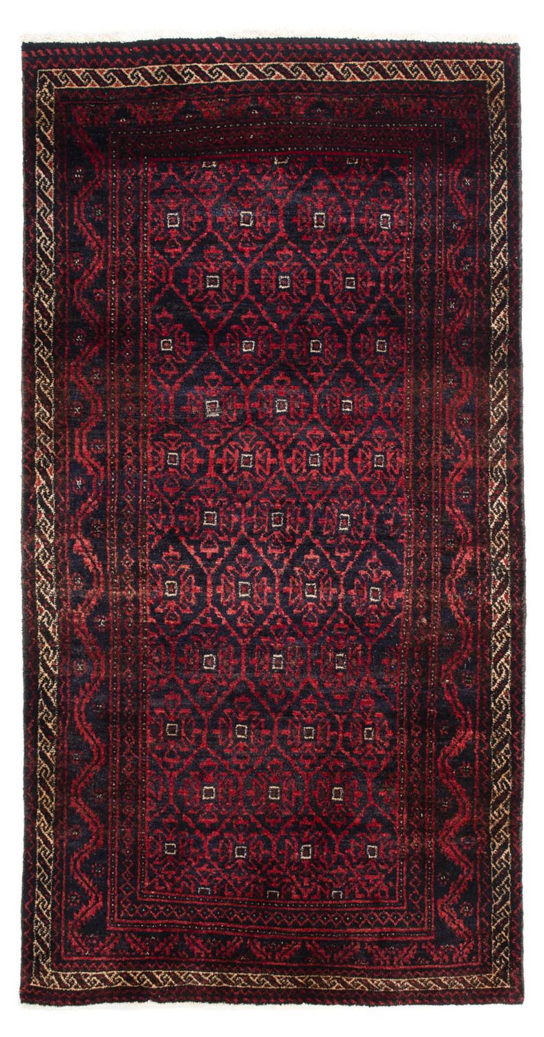 Belutsch Teppich 92x177cm - Orientteppich - dunkelrot