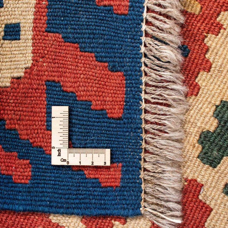Kelim Fars Teppich 156x206cm - dunkelrot