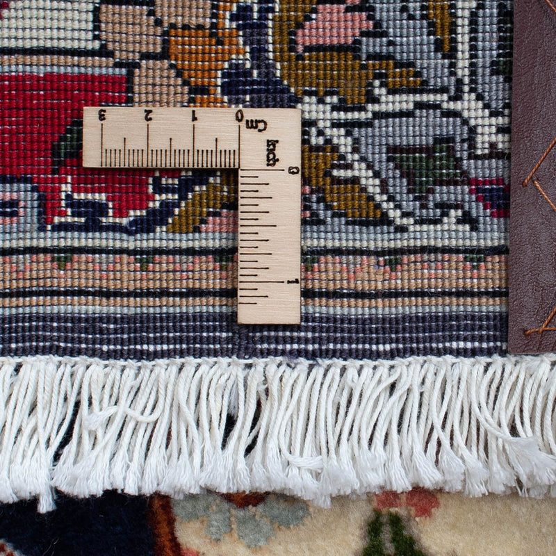 Täbriz - 50 Raj Teppich 61x93cm - Perserteppich - dunkelblau