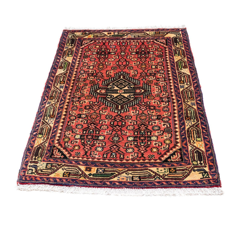 Hamadan Teppich 75x125cm - Perserteppich - rot