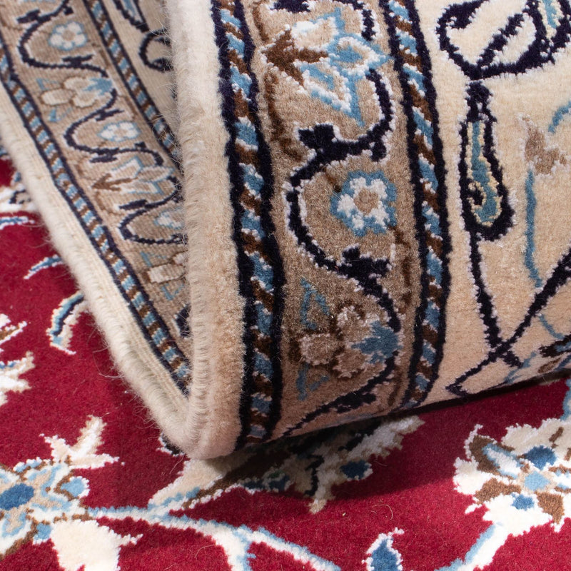 Nain Teppich 195x296cm - Perserteppich - dunkelrot