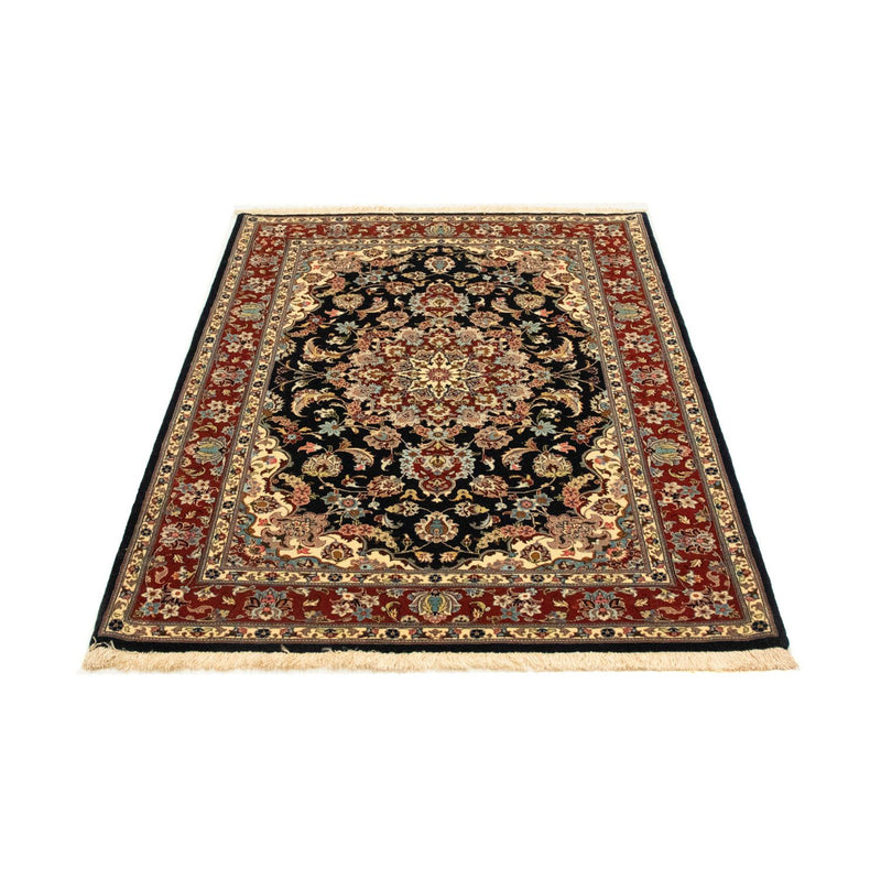Ghom Teppich 105x151cm - Perserteppich - schwarz