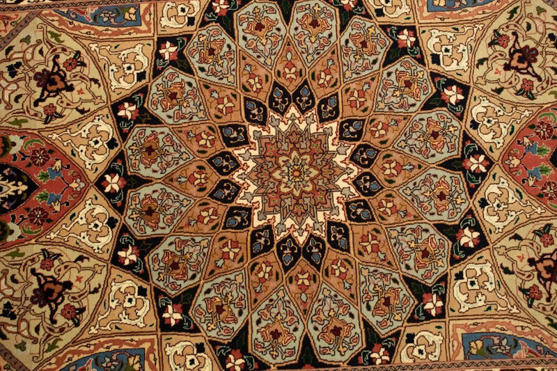 Täbriz - 50 Raj Teppich 102x151cm - Perserteppich - mehrfarbig