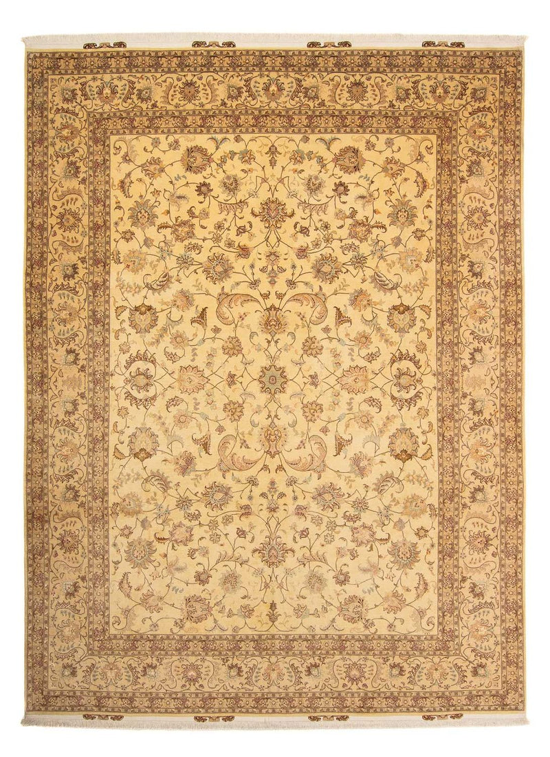Täbriz - 50 Raj Teppich 298x393cm - Perserteppich - hellbraun