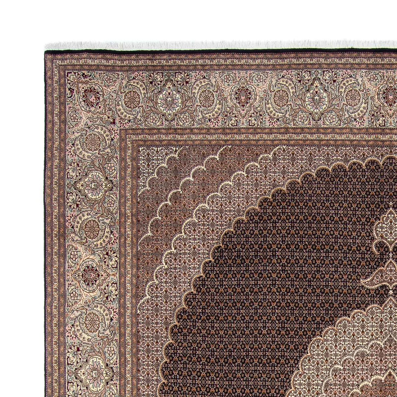 Täbriz Teppich 298x315cm - Perserteppich - dunkelbraun