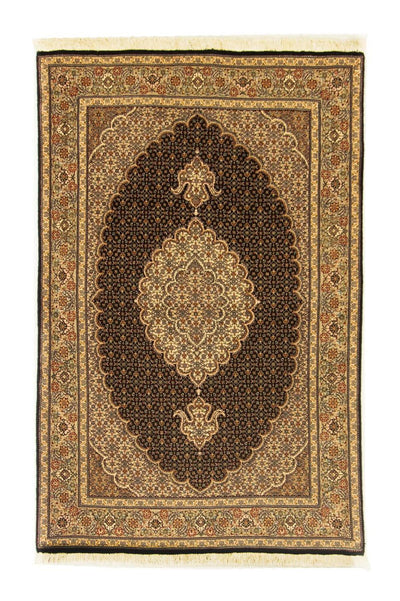 Täbriz - 50 Raj Teppich 98x150cm - Perserteppich - schwarz