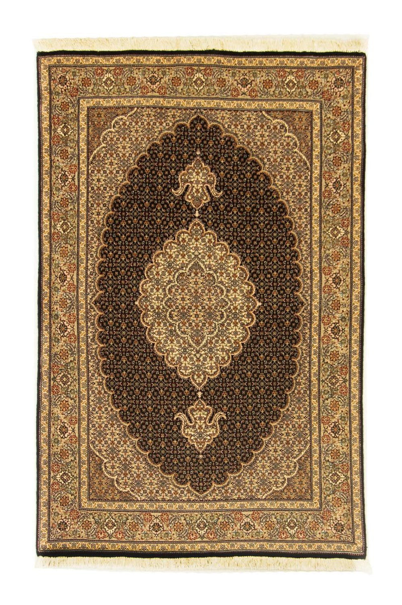 Täbriz - 50 Raj Teppich 98x150cm - Perserteppich - schwarz