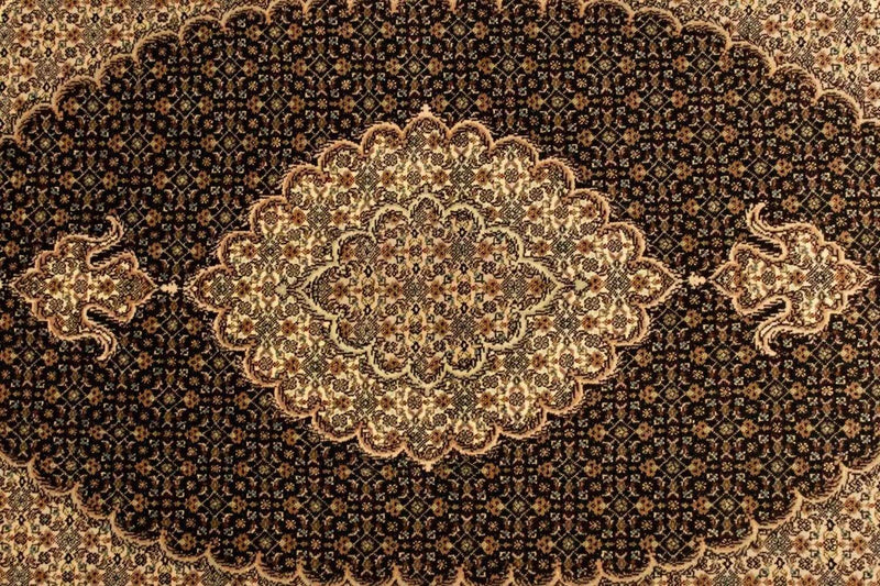 Täbriz - 50 Raj Teppich 98x150cm - Perserteppich - schwarz