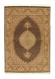 Täbriz - 50 Raj Teppich 101x148cm - Perserteppich - schwarz