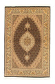 Täbriz - 50 Raj Teppich 100x156cm - Perserteppich - schwarz