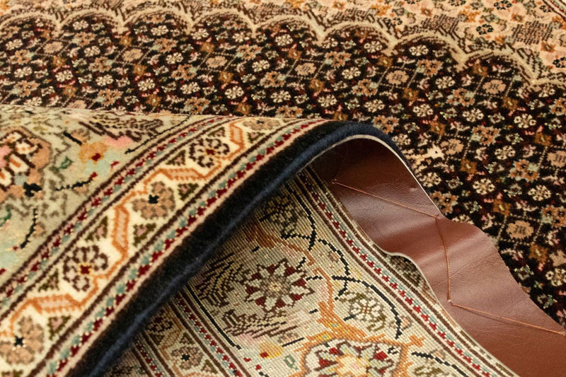 Täbriz - 50 Raj Teppich 100x156cm - Perserteppich - schwarz