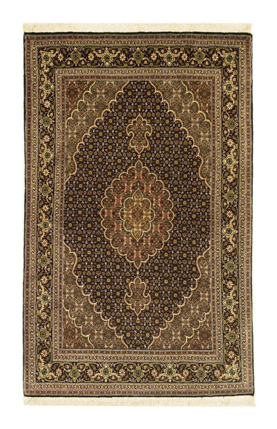 Täbriz - 50 Raj Teppich 103x165cm - Perserteppich - schwarz