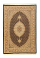 Täbriz - 50 Raj Teppich 100x152cm - Perserteppich - schwarz