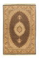 Täbriz - 50 Raj Teppich 102x157cm - Perserteppich - schwarz