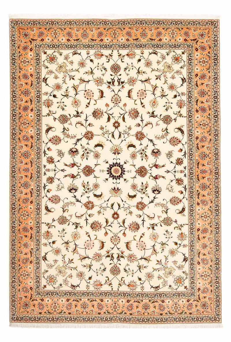 Täbriz - 50 Raj Teppich 205x300cm - Perserteppich - beige