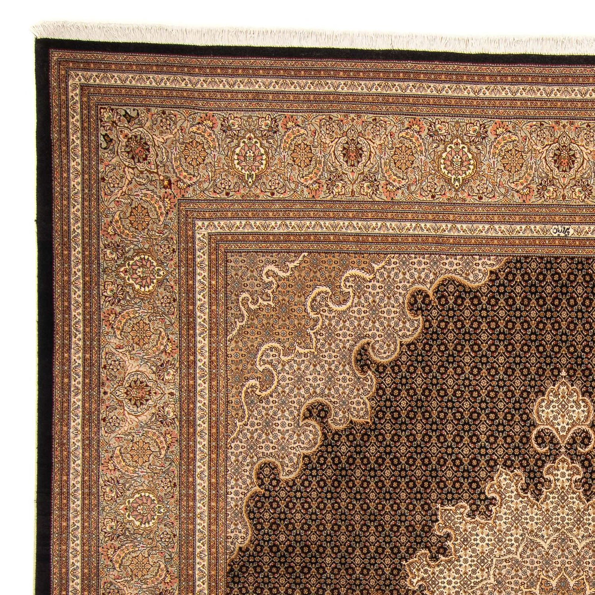 Täbriz Teppich 252x270cm - Perserteppich - dunkelblau