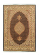 Täbriz - 50 Raj Teppich 102x148cm - Perserteppich - schwarz