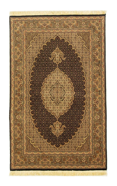 Täbriz - 50 Raj Teppich 100x159cm - Perserteppich - schwarz