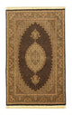 Täbriz - 50 Raj Teppich 100x159cm - Perserteppich - schwarz