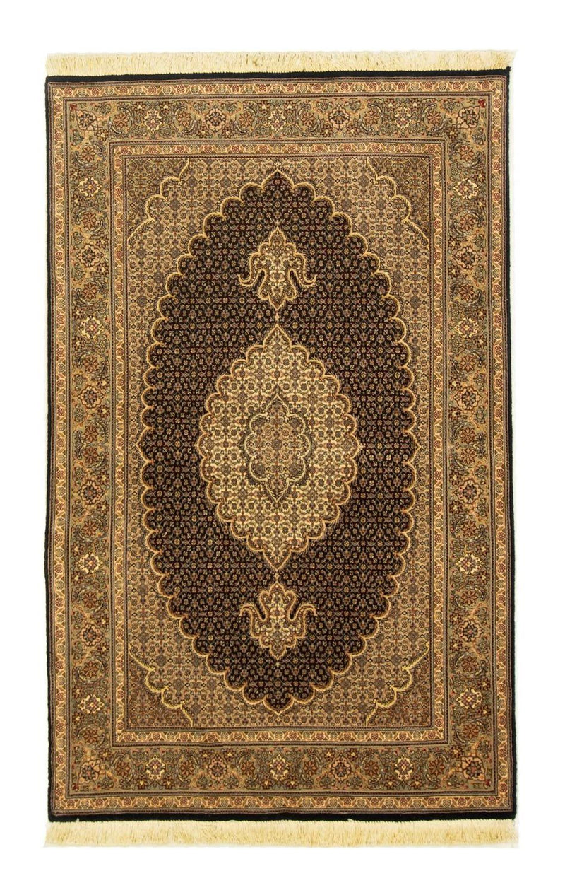 Täbriz - 50 Raj Teppich 100x159cm - Perserteppich - schwarz