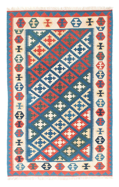 Kelim Fars Teppich 112x185cm - blau