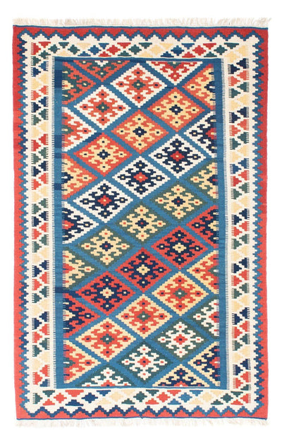 Kelim Fars Teppich 122x182cm - blau