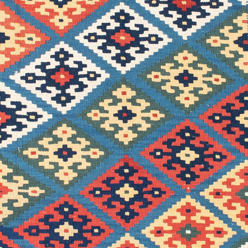 Kelim Fars Teppich 122x182cm - blau