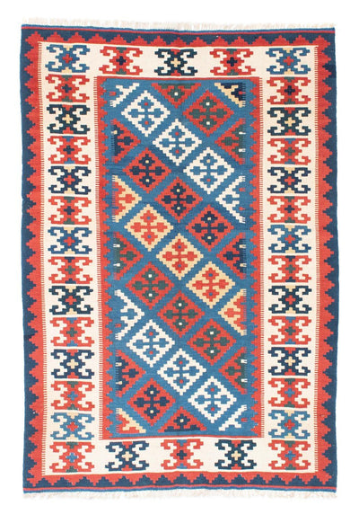 Kelim Fars Teppich 122x188cm - blau