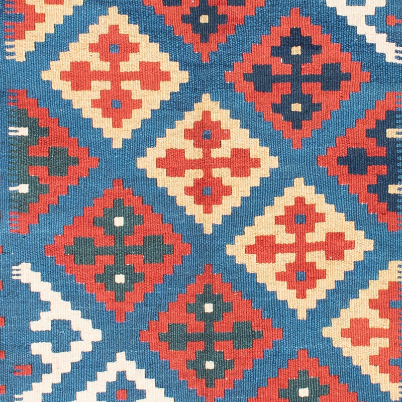 Kelim Fars Teppich 122x188cm - blau