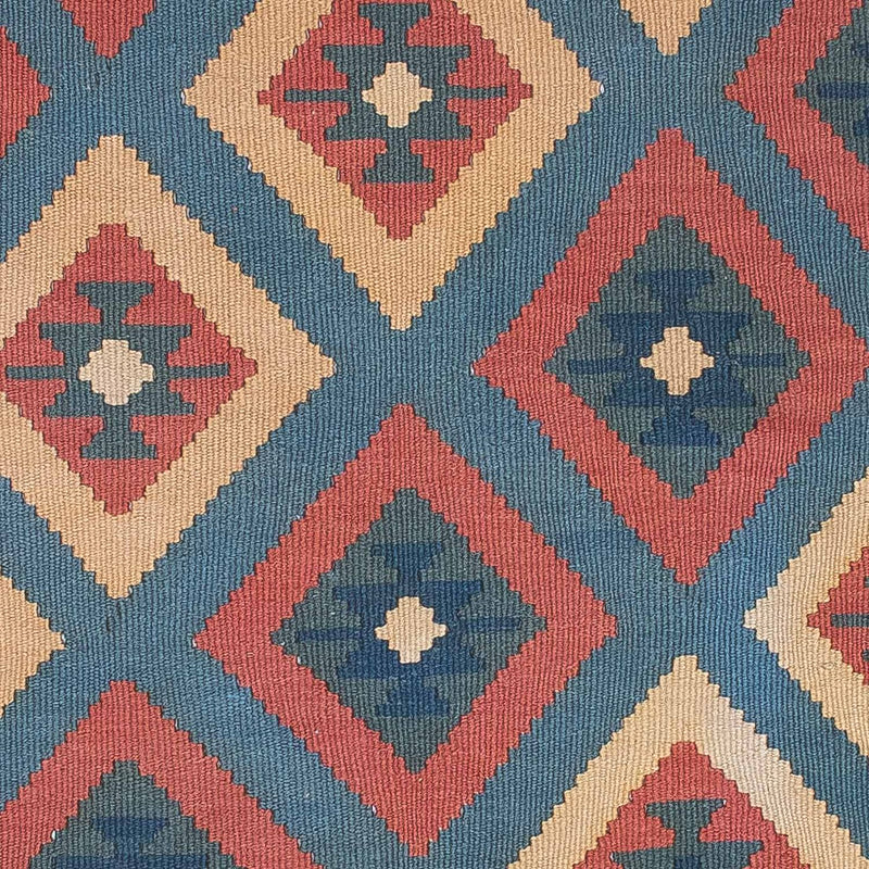 Kelim Fars Teppich 125x172cm - blau