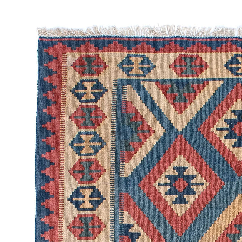 Kelim Fars Teppich 125x172cm - blau