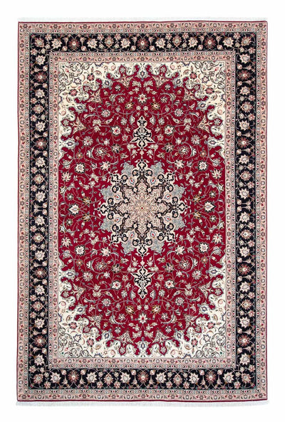 Täbriz - 50 Raj Teppich 204x319cm - Perserteppich - dunkelrot
