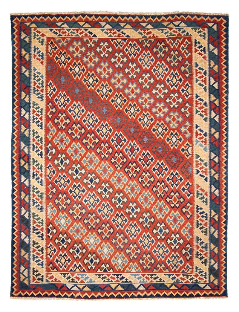 Kelim Fars Teppich 293x400cm - dunkelrot