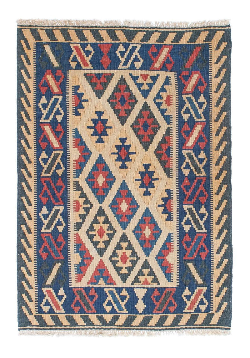 Kelim Fars Teppich 105x147cm - mehrfarbig