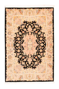 Täbriz - 50 Raj Teppich 104x154cm - Perserteppich - schwarz – product image