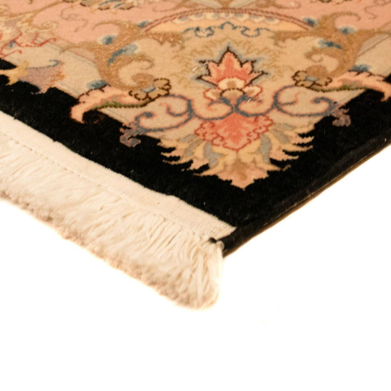 Täbriz - 50 Raj Teppich 104x154cm - Perserteppich - schwarz
