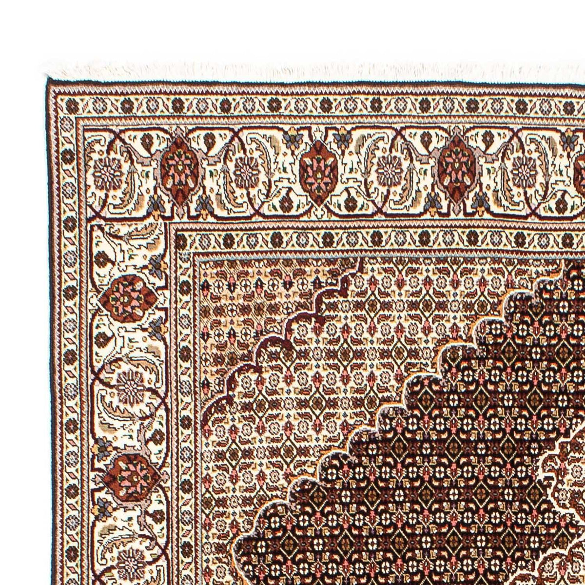 Täbriz Teppich 200x254cm - Perserteppich - dunkelblau