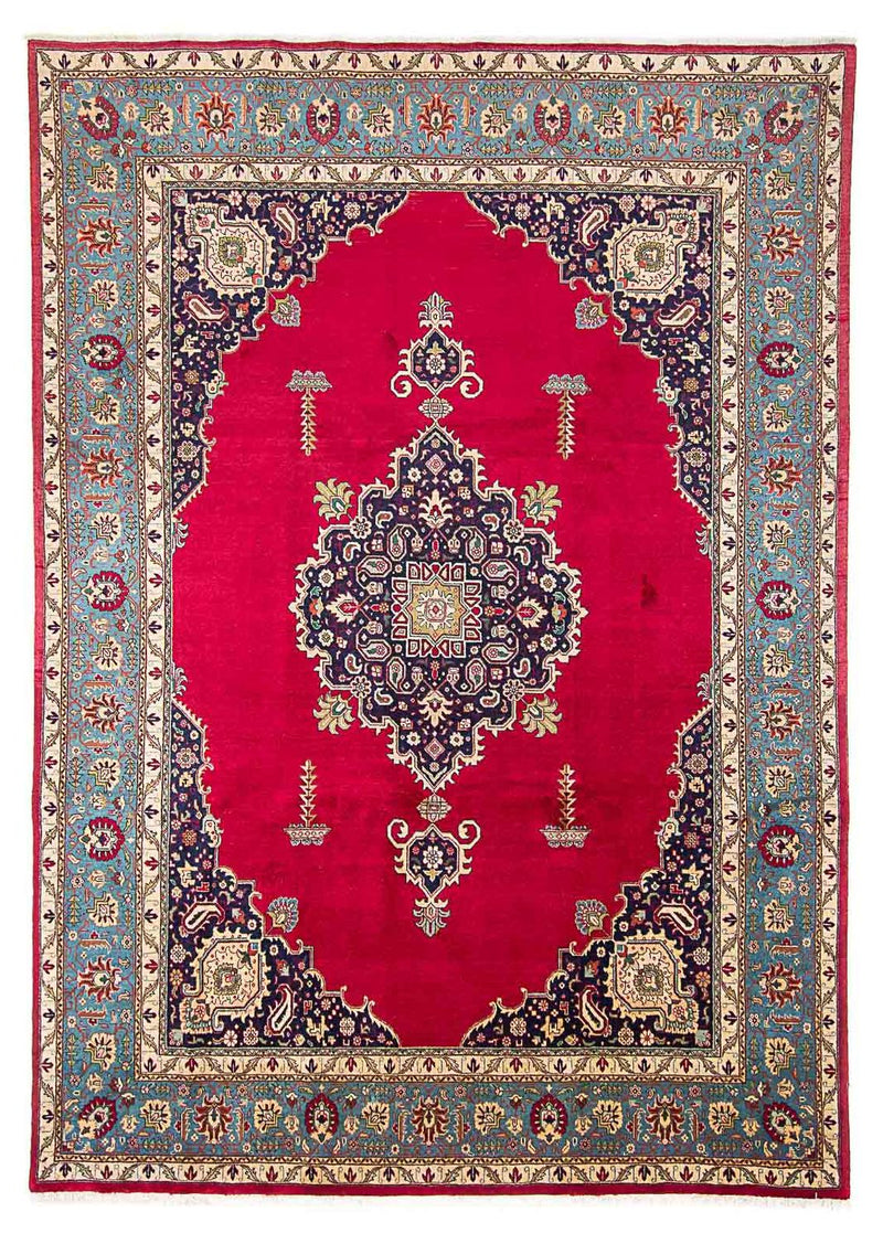 Täbriz - 40 Raj Teppich 268x368cm - Perserteppich - rot