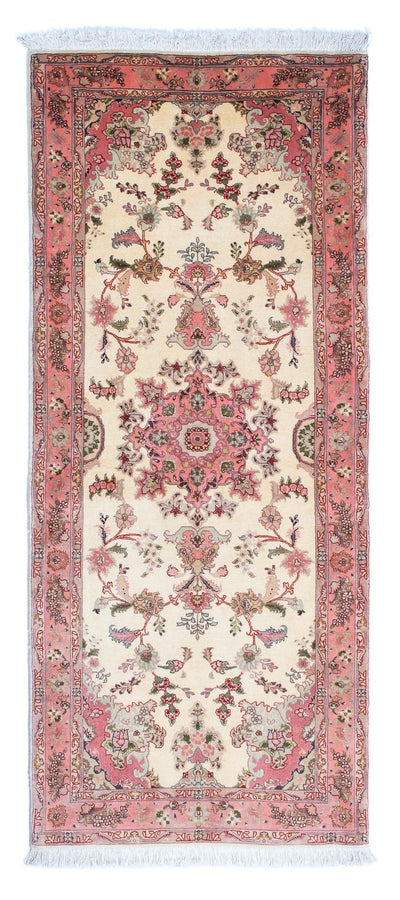 Täbriz - 50 Raj Teppich 83x198cm - Perserteppich - beige