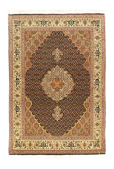 Täbriz - 50 Raj Teppich 105x150cm - Perserteppich - dunkelblau