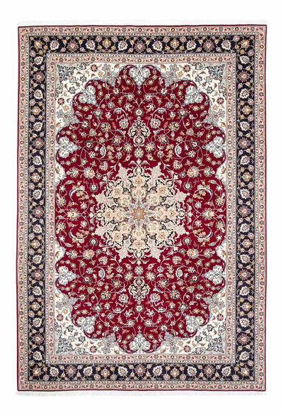 Täbriz - 50 Raj Teppich 203x302cm - Perserteppich - dunkelrot